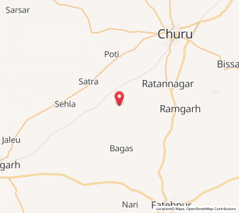 Map of Sahnali Chhoti, Rajasthan
