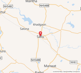 Map of Sailu, Maharashtra