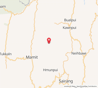 Map of Saitlaw, Mizoram