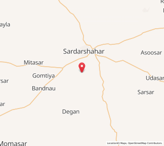 Map of Sajansar, Rajasthan