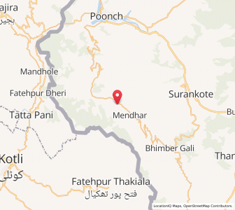 Map of Sakhi Pir, Kashmir