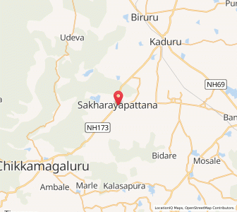 Map of Sakkarepatna, Karnataka