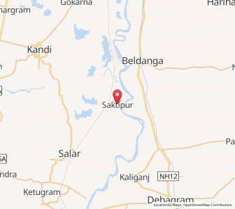 Map of Saktipur, West Bengal