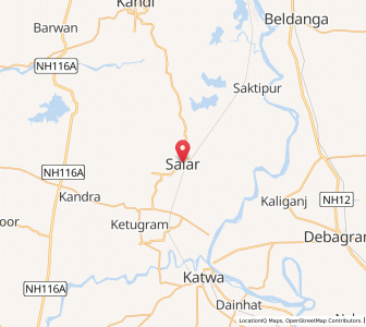 Map of Salar, West Bengal