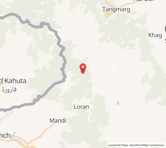 Map of Saldori, Kashmir