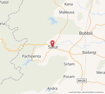 Map of Salur, Andhra Pradesh