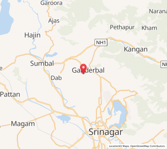 Map of Salura, Kashmir