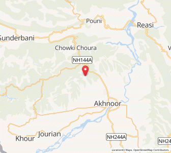 Map of Samah, Kashmir