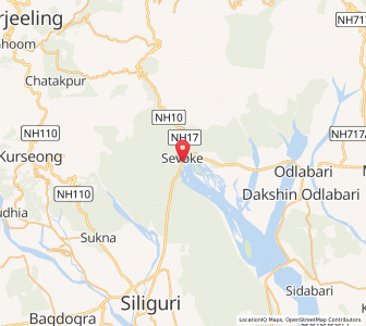 Map of Samardanga, West Bengal