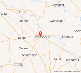 Map of Samastipur, Bihar