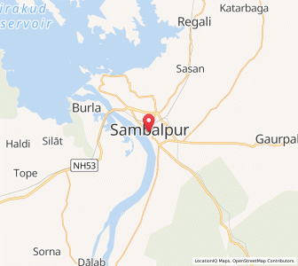 Map of Sambalpur, Chhattisgarh