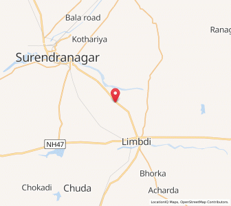 Map of Samla, Gujarat