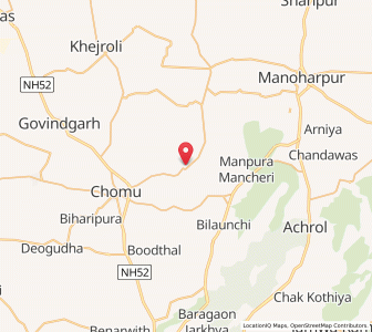 Map of Samod, Rajasthan