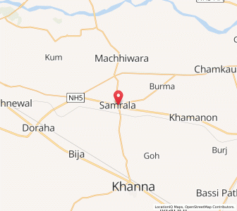 Map of Samrala, Punjab