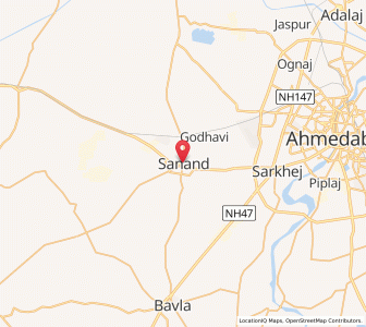 Map of Sanand, Gujarat