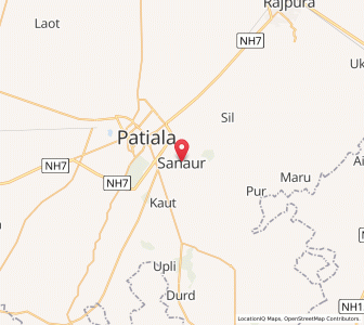 Map of Sanaur, Punjab