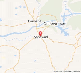 Map of Sanawad, Madhya Pradesh