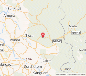Map of Sancordem, Goa