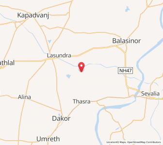 Map of Sandheli, Gujarat