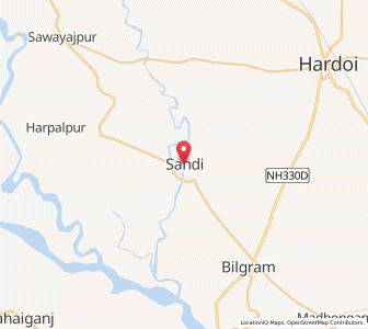 Map of Sandi, Uttar Pradesh