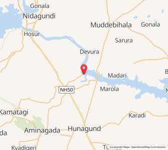 Map of Sangam, Karnataka
