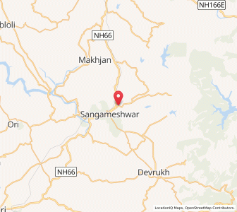 Map of Sangameshwar, Maharashtra