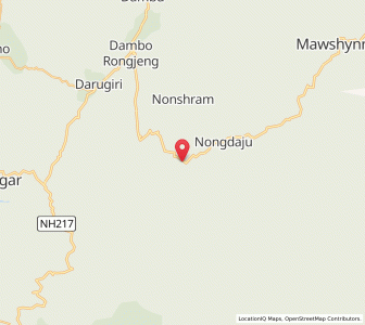 Map of Sangsik, Meghalaya