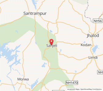 Map of Sanjeli, Gujarat