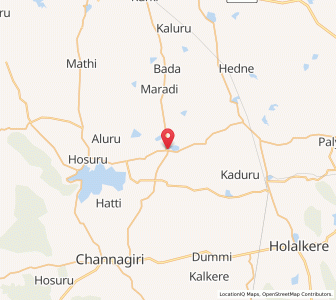 Map of Sante Bennur, Karnataka