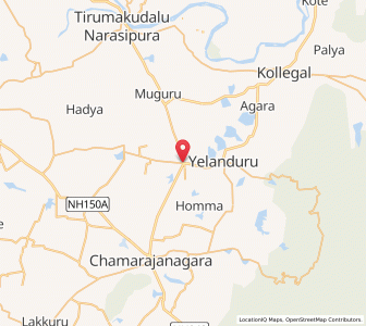 Map of Santemarahalli, Karnataka