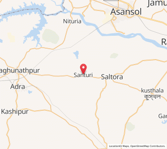 Map of Santuri, West Bengal
