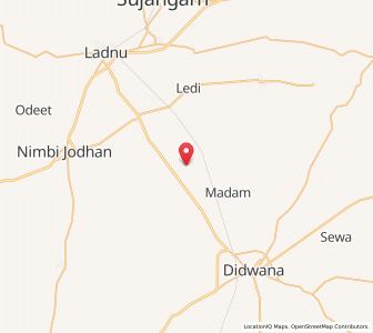 Map of Sanwrad, Rajasthan