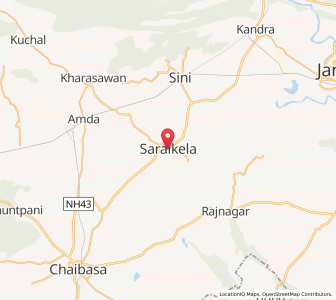 Map of Saraikela, Jharkhand