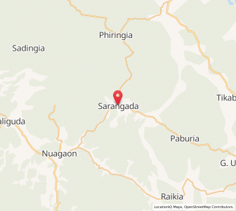 Map of Sarangagarha, Odisha