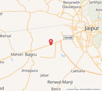 Map of Sarangpura, Rajasthan