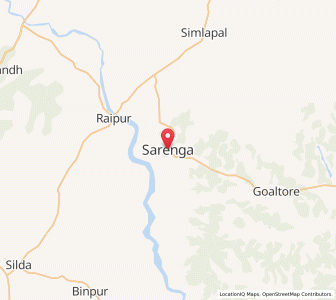 Map of Sarenga, West Bengal