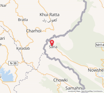 Map of Saria, Kashmir