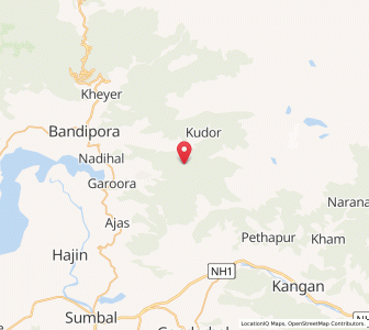 Map of Saringar, Kashmir