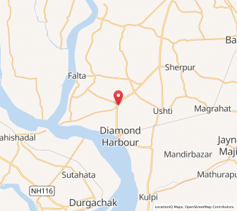 Map of Sarisha, West Bengal