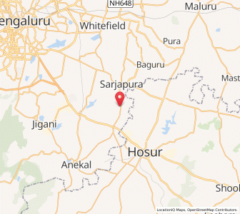 Map of Sarjapur, Karnataka