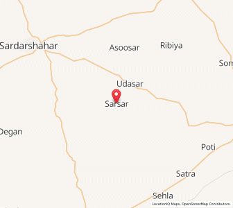 Map of Sarsar, Rajasthan