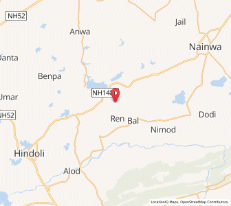 Map of Sarsod, Rajasthan