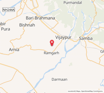 Map of Sarwa, Kashmir