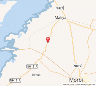 Map of Sarwad, Gujarat