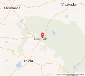 Map of Sasan Gir, Gujarat