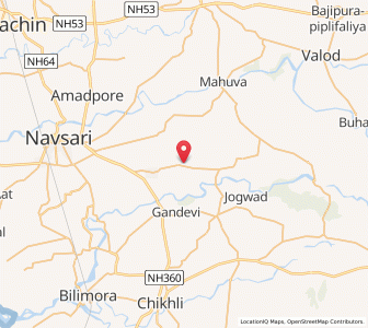 Map of Satam, Gujarat