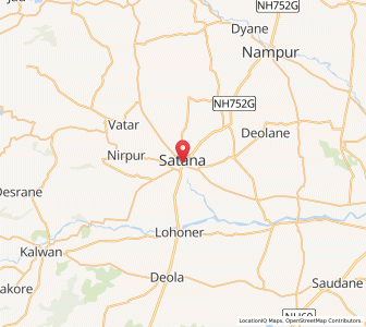Map of Satana, Maharashtra