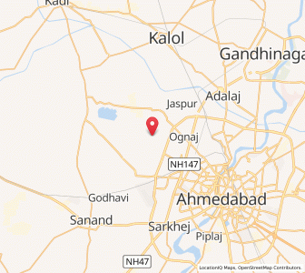 Map of Satej, Gujarat