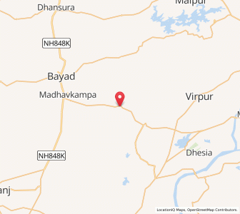 Map of Sathamba, Gujarat