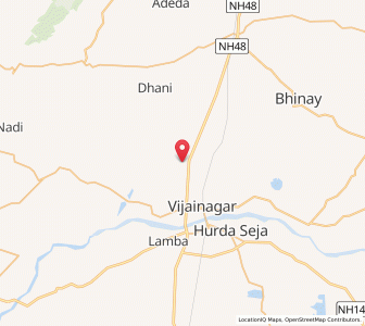 Map of Sathana, Rajasthan